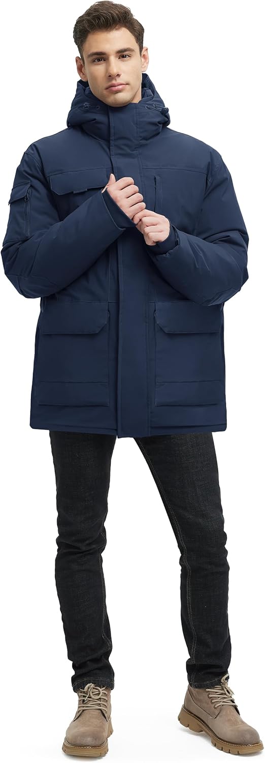 Men's Winter Coats Waterproof Padded Jacket with Hood Windbreaker Men's Winter Coats Waterproof Padded Jacket with Hood Windbreaker