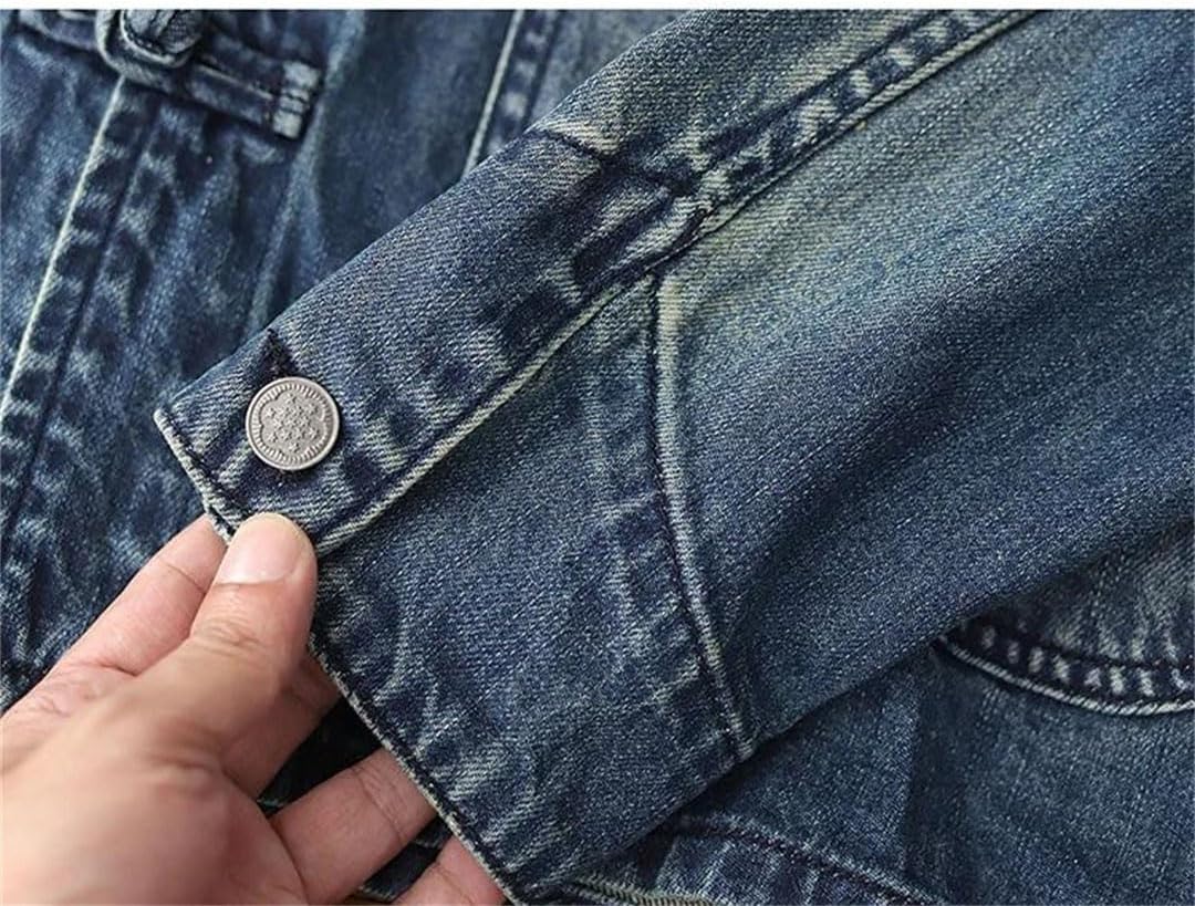 Men's Jacket Chinese Style Buckle Cotton Loose Lapel Work Casual Outerwear Fall Men's Jacket Chinese Style Buckle Cotton Loose Lapel Work Casual Outerwear Fall