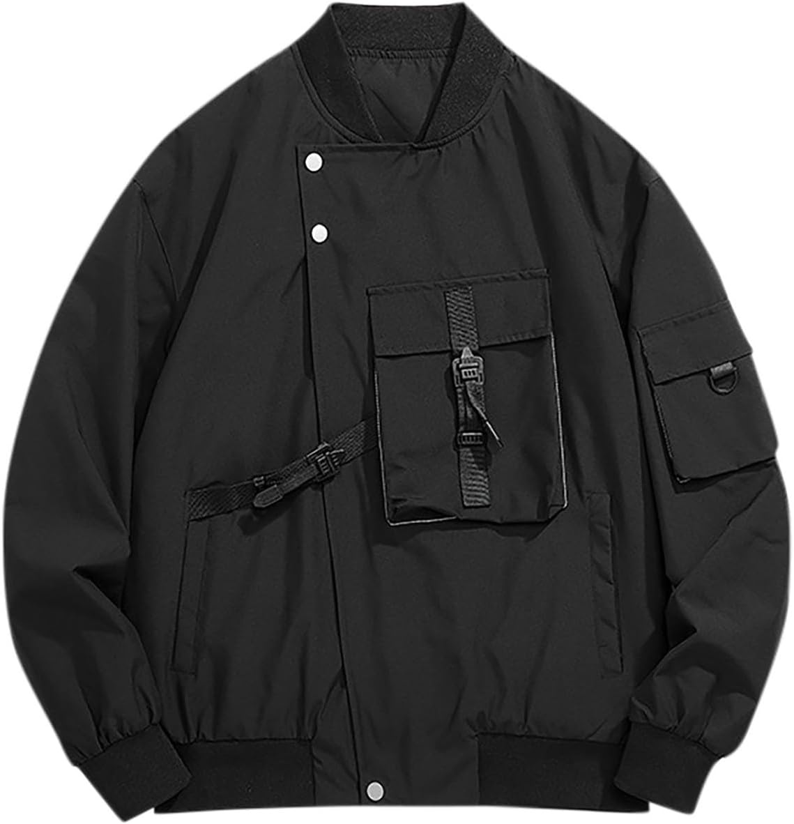 Men's Japanese Cargo Style Jacket Y2K Streetwear Baseball Bomber Jackets Harajuku Hip-Hop Windbreaker Coats Techwear