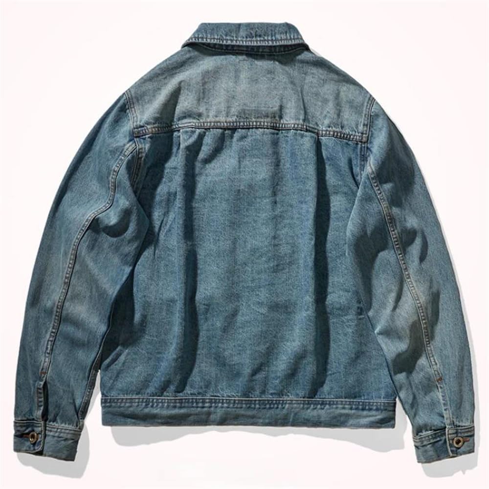 Jacket Vintage Cotton Lapel Casual Loose Fit Utility Fall Jacket