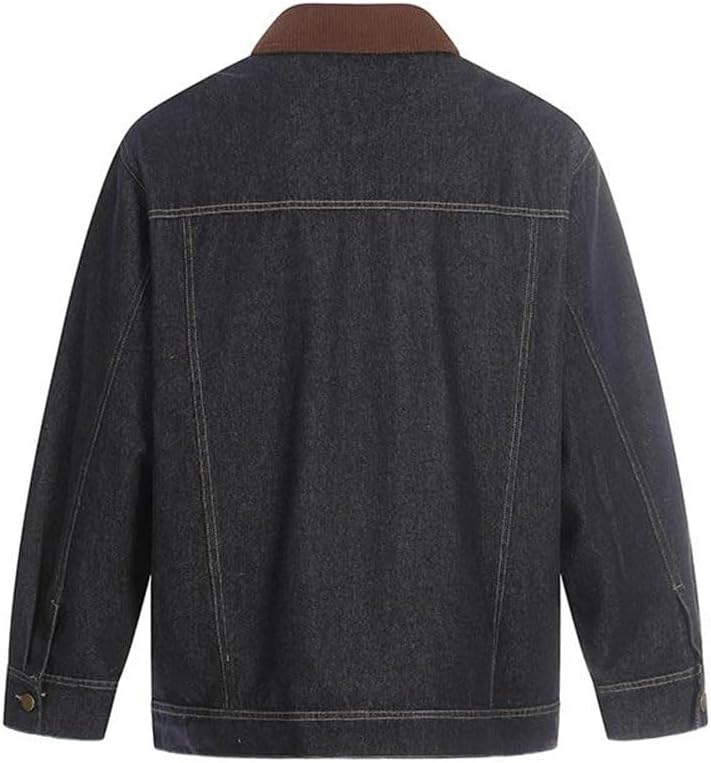 Long Sleeve With Pocket Unisex Jacket Lapel Button Casual Outerwear