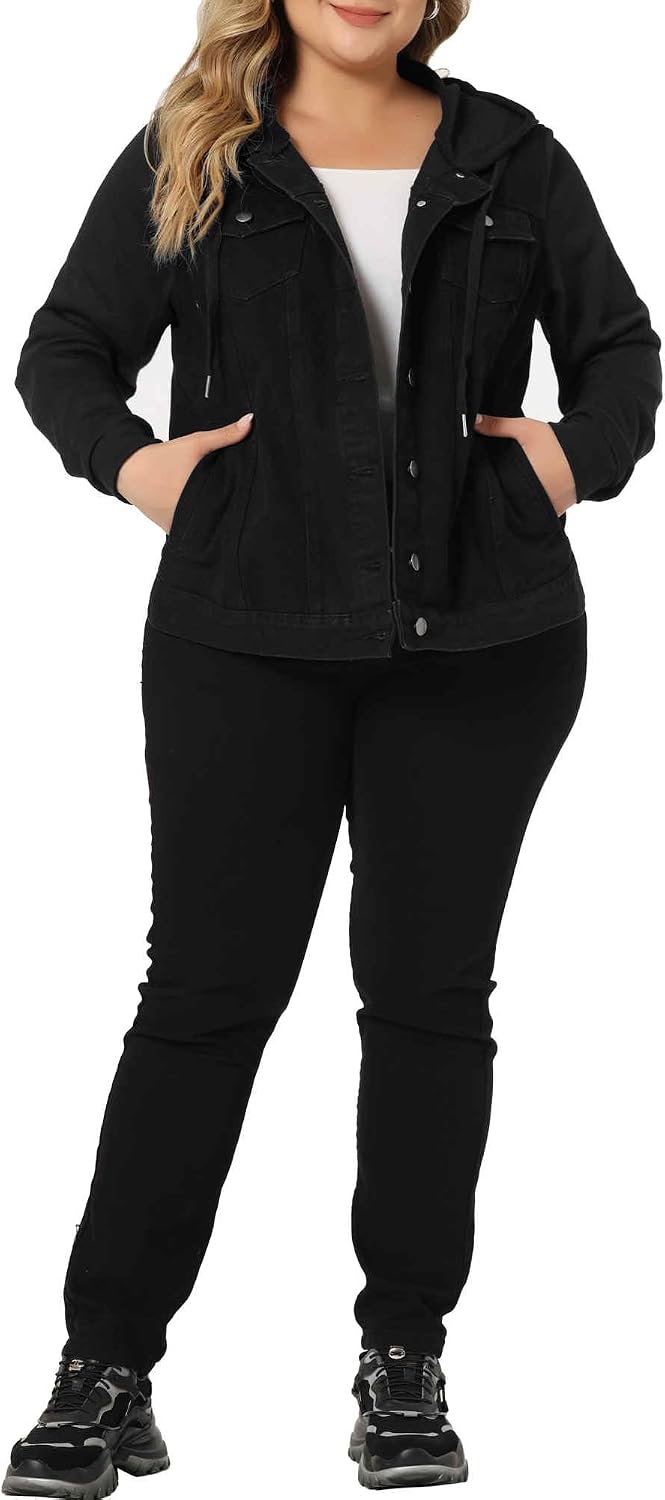 Women's Jackets for with Hood Long Sleeve Western Outfit Casual Hoodie Jean Jacket Women's Jackets for with Hood Long Sleeve Western Outfit Casual Hoodie Jean Jacket