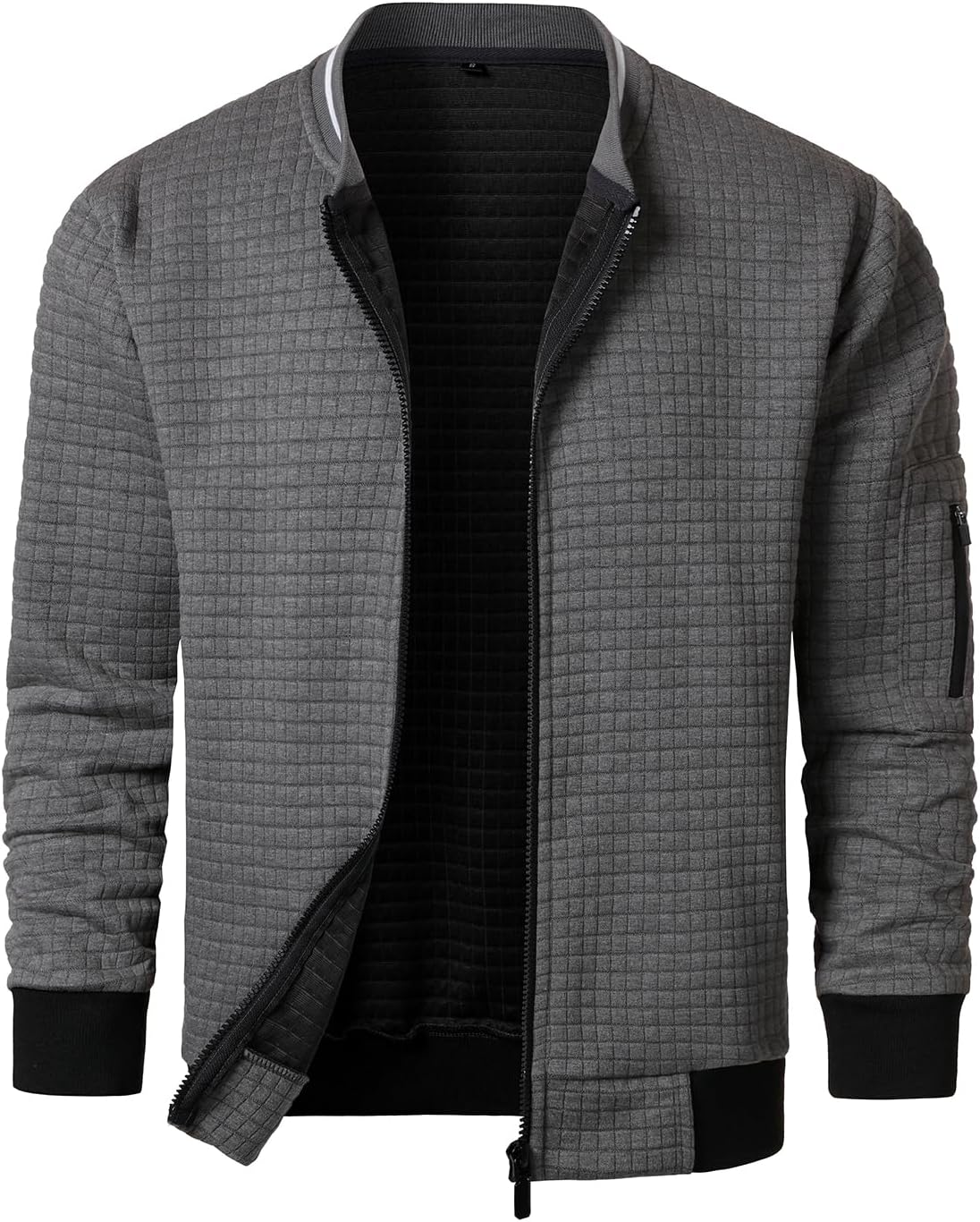Men's Casual Jackets Varsity Bomber Jacket Coat with Zipper