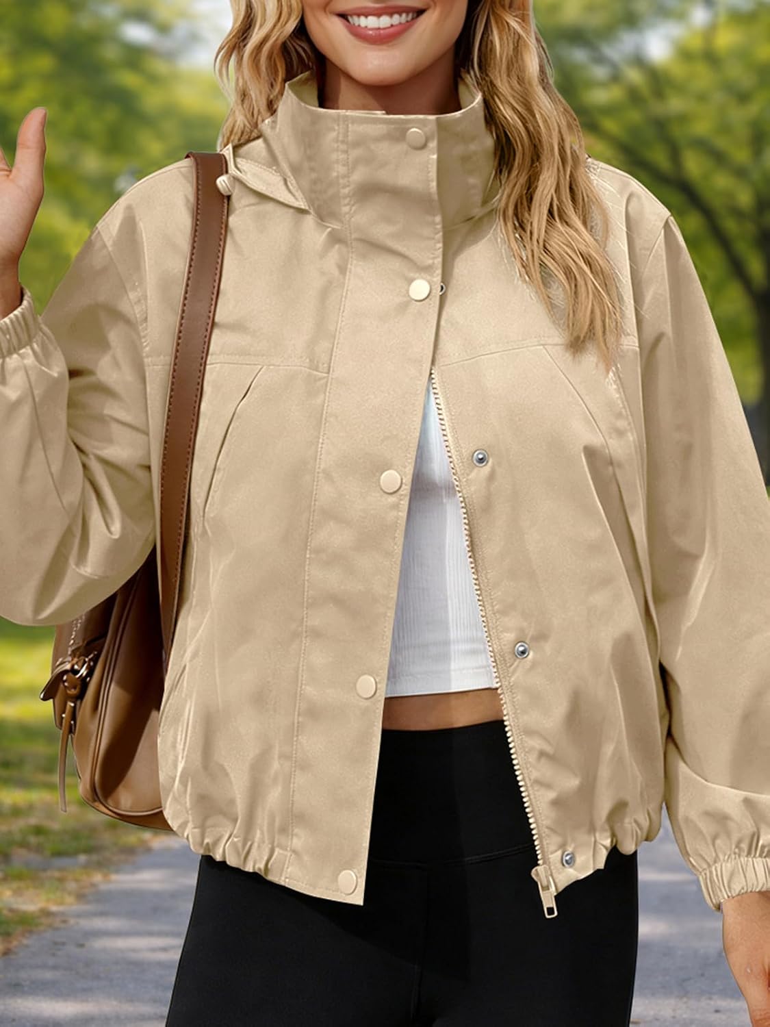 Women's Jacket Windbreaker Hooded Athletic Sun Protection Outerwear Hiking Jackets Spring Coats