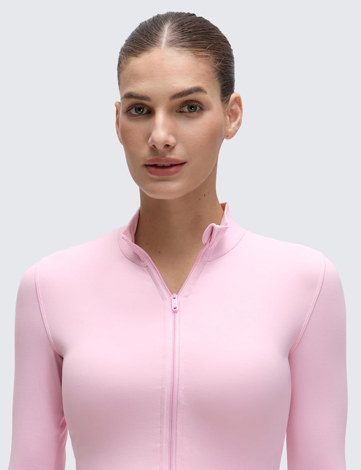 Women's Butterluxe Cropped Athletic Jackets for Full Zip Up Track Tops with Thumb Holes Pockets