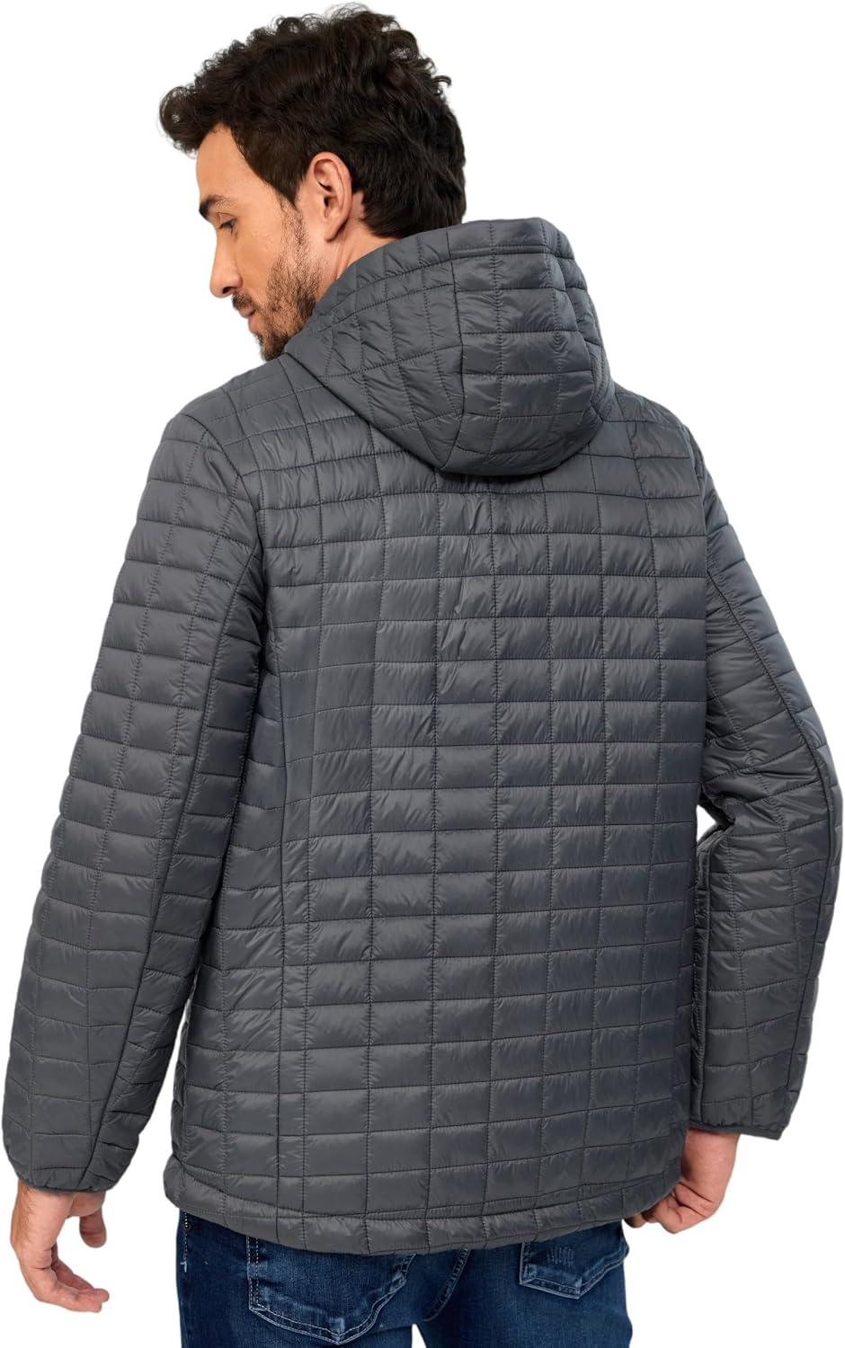 Men's Puffer Jacket Winter Coat with Hood Jackets Waterproof with Recycled Insulation Outdoor