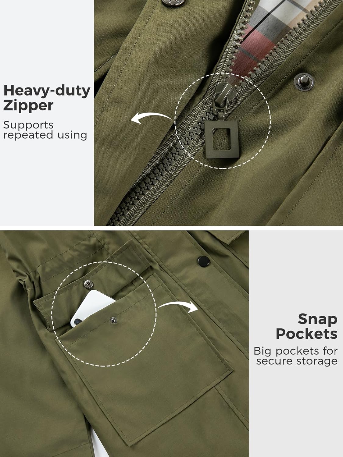 Women's Waterproof Rain Jacket Long Raincoat Hooded Windbreaker Trench Coat Women's Waterproof Rain Jacket Long Raincoat Hooded Windbreaker Trench Coat