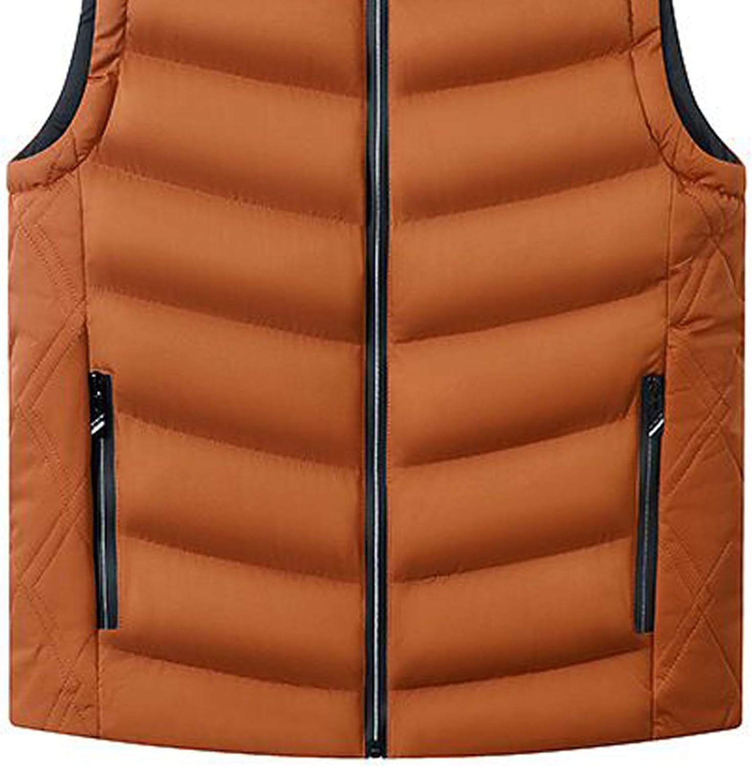 Sleeveless Quilted Puffer Down Winter Hooded Down Cotton Vest Casual Vest