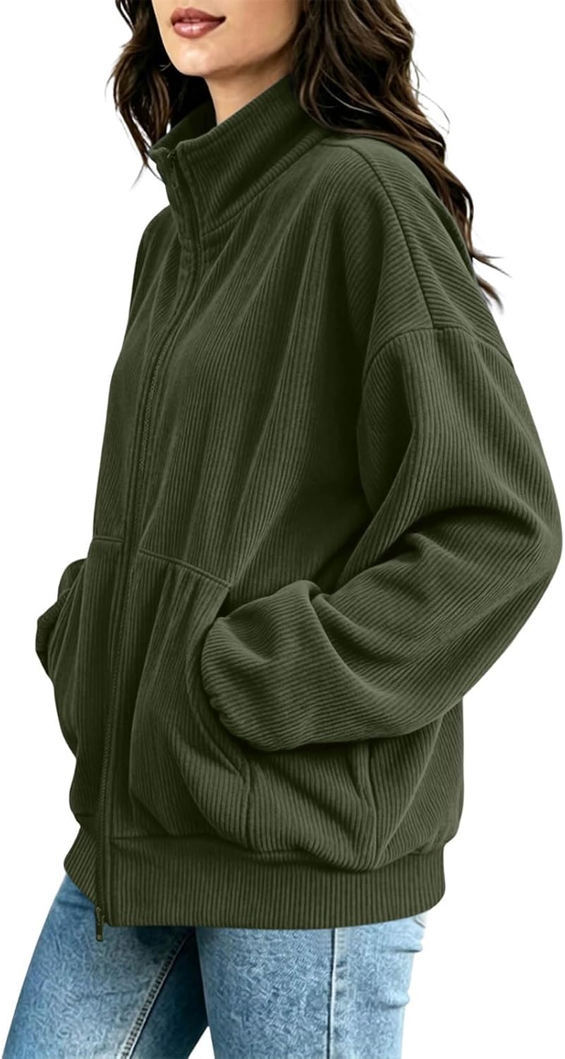 Women's Corduroy Jacket Casual Bomber Jacket Summer Fall | Zip or Button Down Long Sleeve with Pockets Great for Daily Wear Travel Hiking Fishing Sports or Travel Women's Corduroy Jacket Casual Bomber Jacket Summer Fall | Zip or Button Down Long Sleeve with Pockets Great for Daily Wear Travel Hiking Fishing Sports or Travel