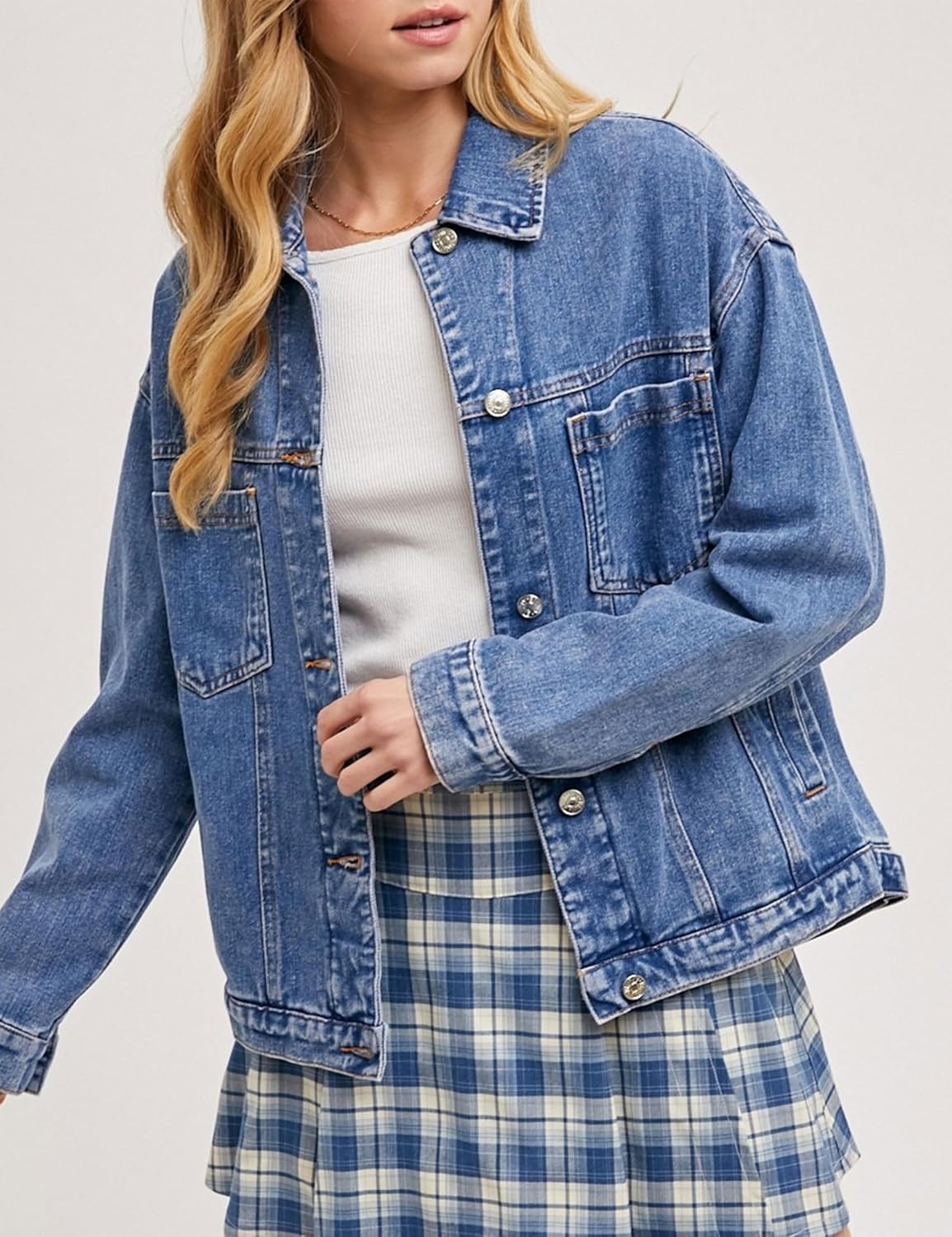 Women's Jacket Trendy Long Sleeve Button Down Jean Jackets Outwear Women's Jacket Trendy Long Sleeve Button Down Jean Jackets Outwear