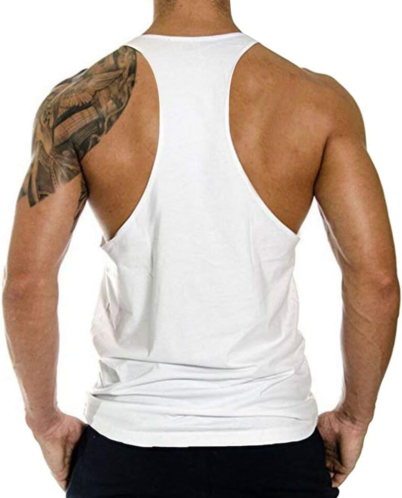 Men's Gym Bodybuilding Stringer Tank Top Workout Muscle Cut Shirt Fitness Sleeveless