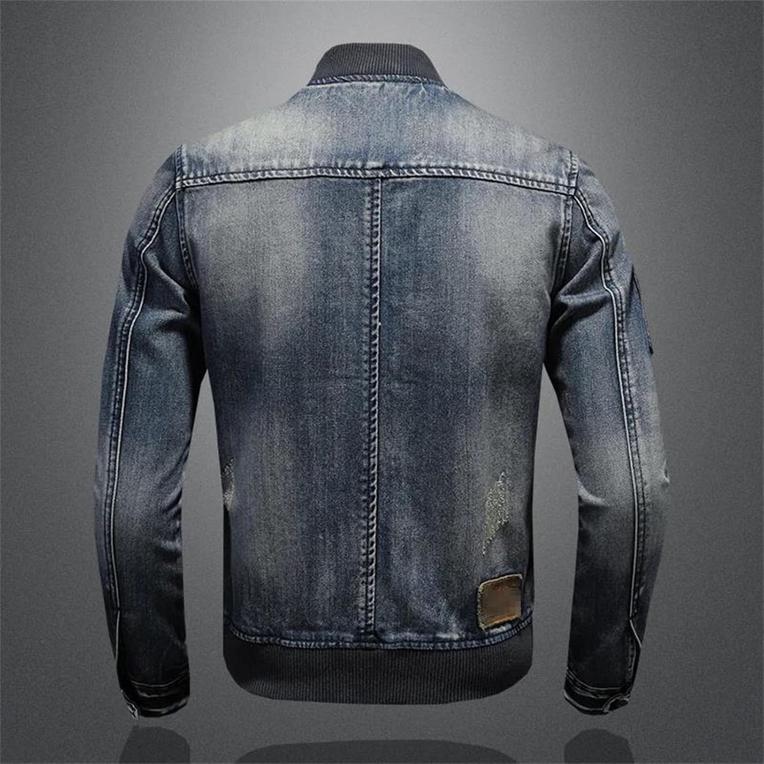Men's Baseball Collar Jacket Spring Autumn Zip Up Casual Streetwear Coat