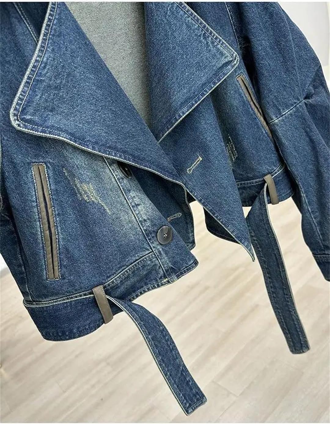 Women's Patchwork Jacket Loose Fit Long Sleeve Fall Winter Casual Outerwear