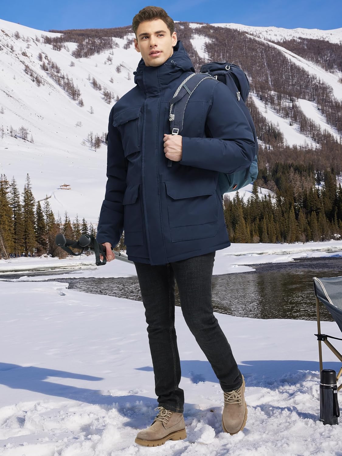 Men's Winter Coats Waterproof Padded Jacket with Hood Windbreaker Men's Winter Coats Waterproof Padded Jacket with Hood Windbreaker