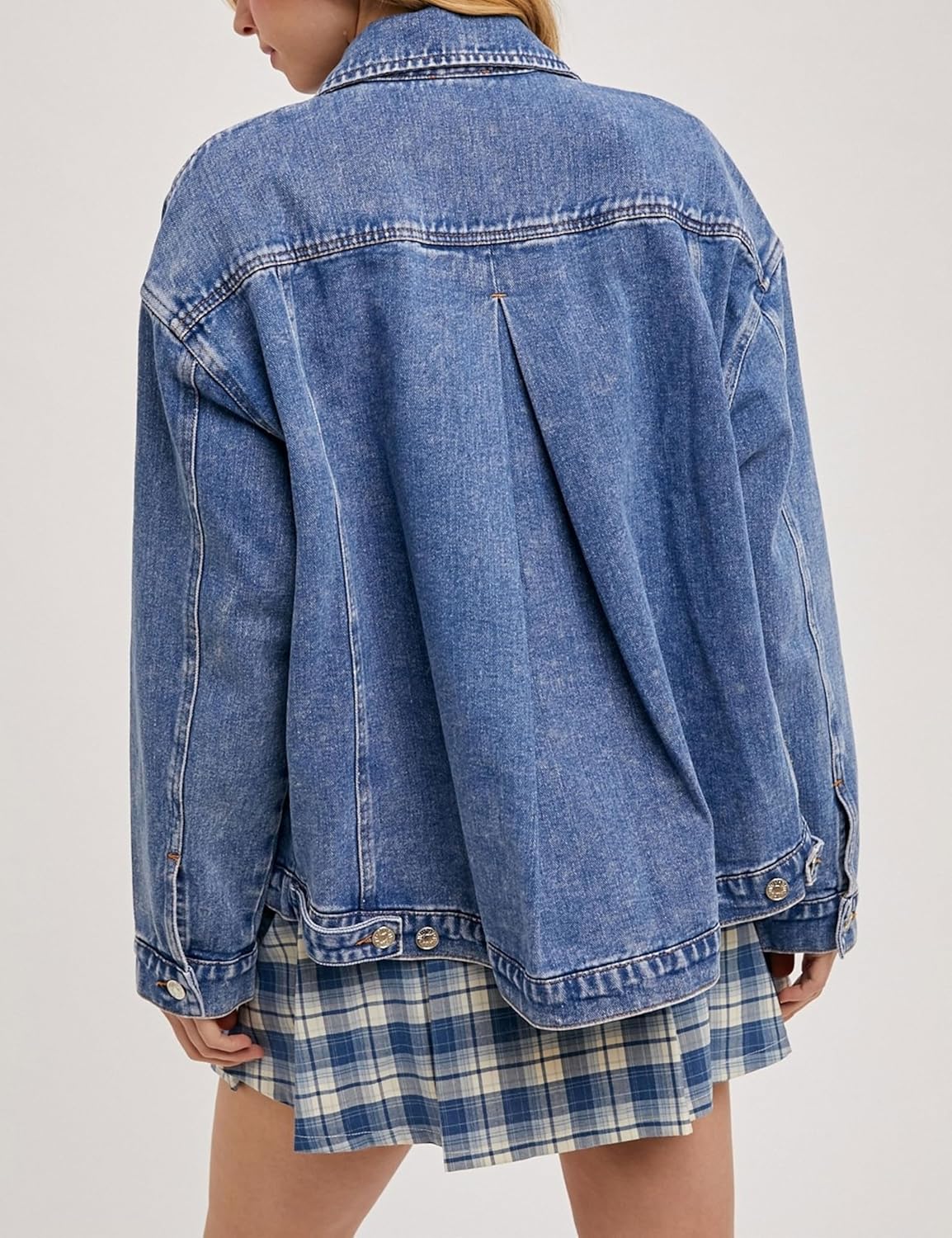 Women's Jacket Trendy Long Sleeve Button Down Jean Jackets Outwear