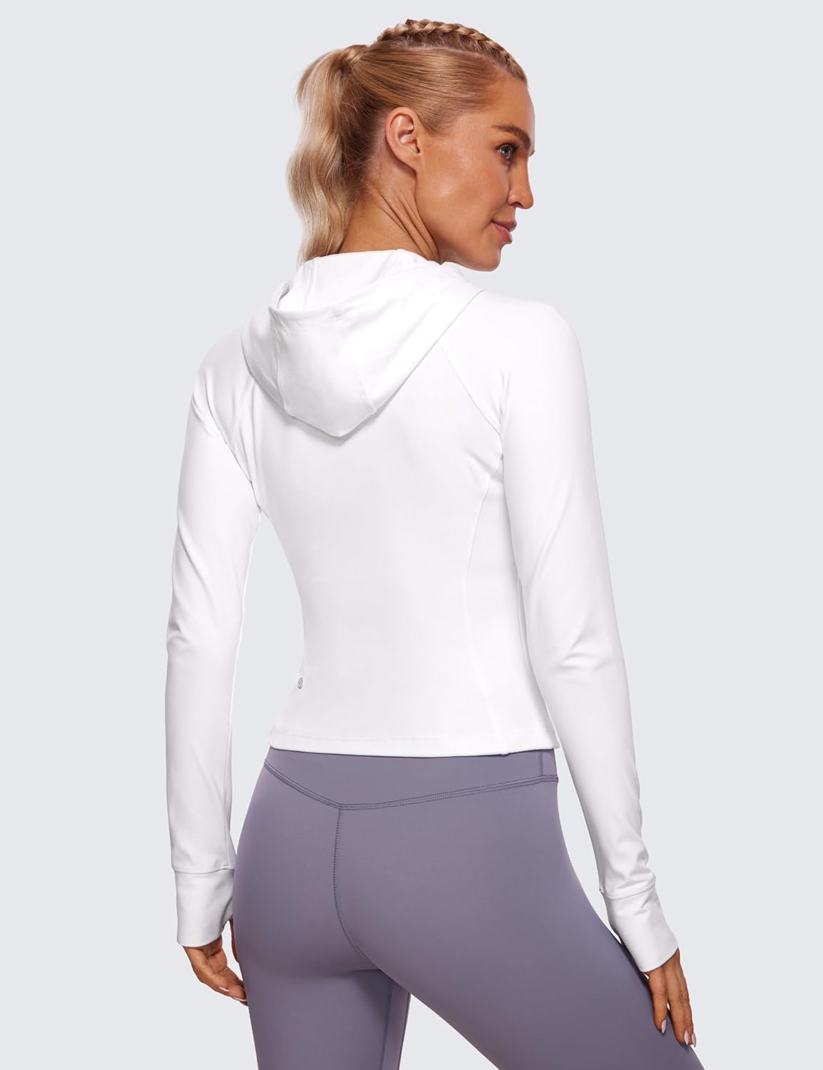 Women's Butterluxe Full Zip Workout Hoodie Jackets Slim Fit Hooded Athletic Yoga Jacket with Thumb Holes