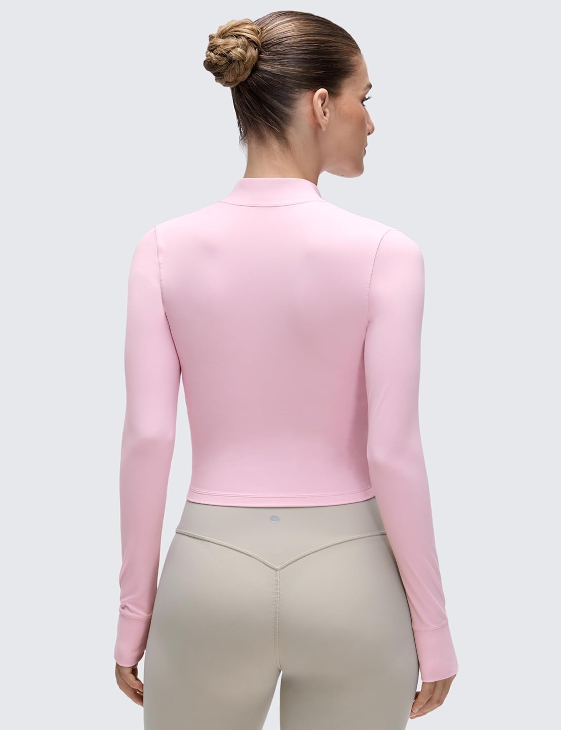 Women's Butterluxe Cropped Athletic Jackets for Full Zip Up Track Tops with Thumb Holes Pockets