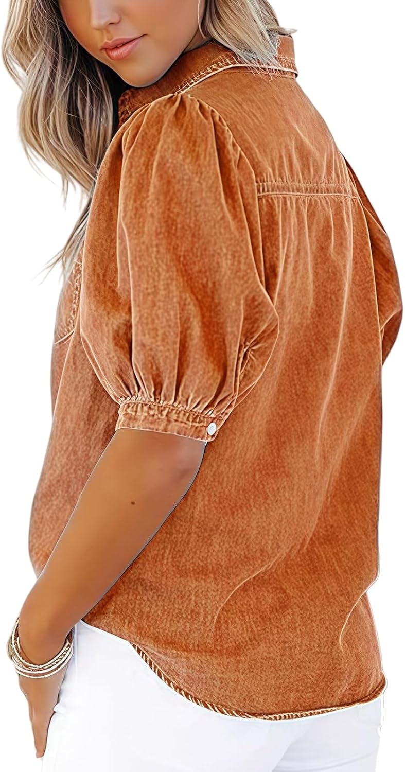 Women's Jacket Boyfriend Button Down Jackets Frayed Hem Jean Jacket Long Sleeve Coats