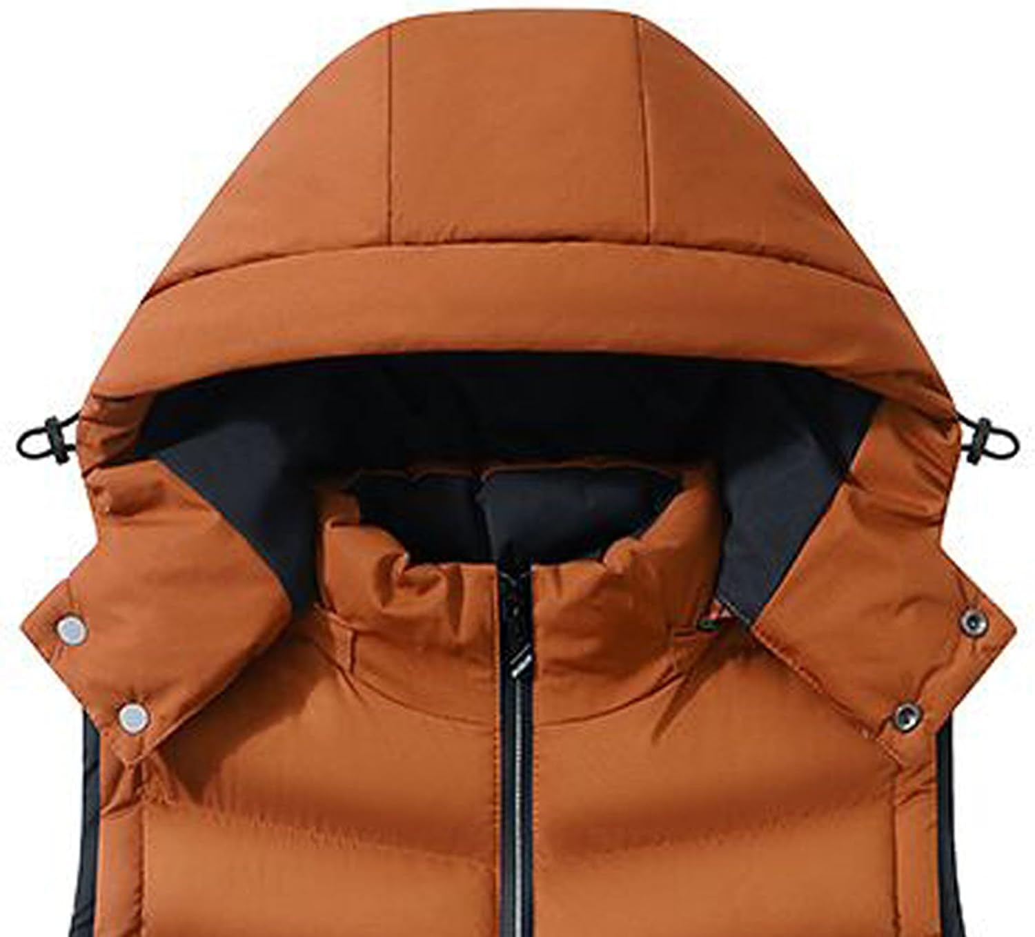 Sleeveless Quilted Puffer Down Winter Hooded Down Cotton Vest Casual Vest