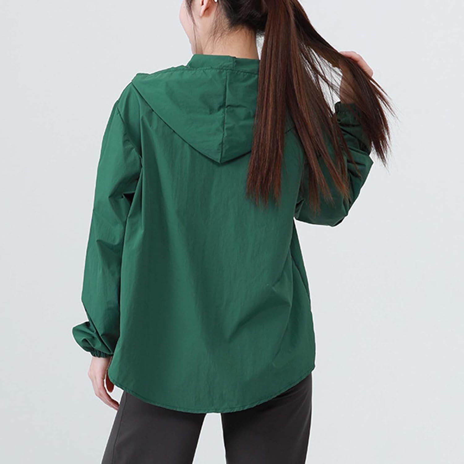 Women's Jacket Hooded Trench Coat With Pockets for Outdoor