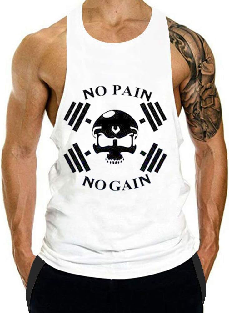 Men's Gym Bodybuilding Stringer Tank Top Workout Muscle Cut Shirt Fitness Sleeveless