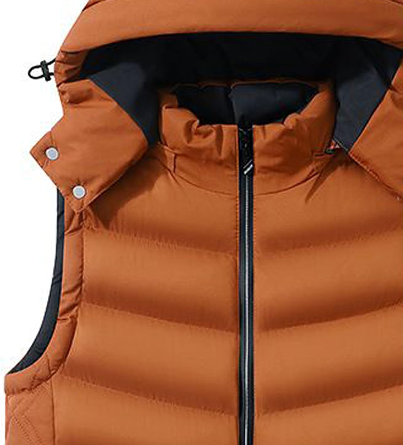Sleeveless Quilted Puffer Down Winter Hooded Down Cotton Vest Casual Vest