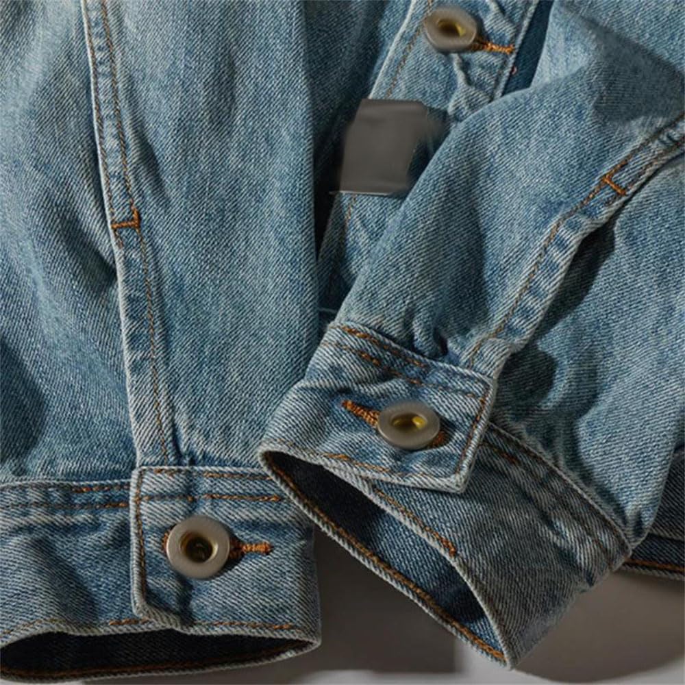 Jacket Vintage Cotton Lapel Casual Loose Fit Utility Fall Jacket