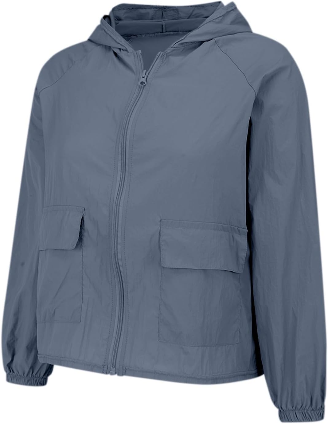 Women's Zip Up Hooded Sun Protection Hoodie Jacket Long Sleeve Shirts Athletic Outdoor Coat with Pockets