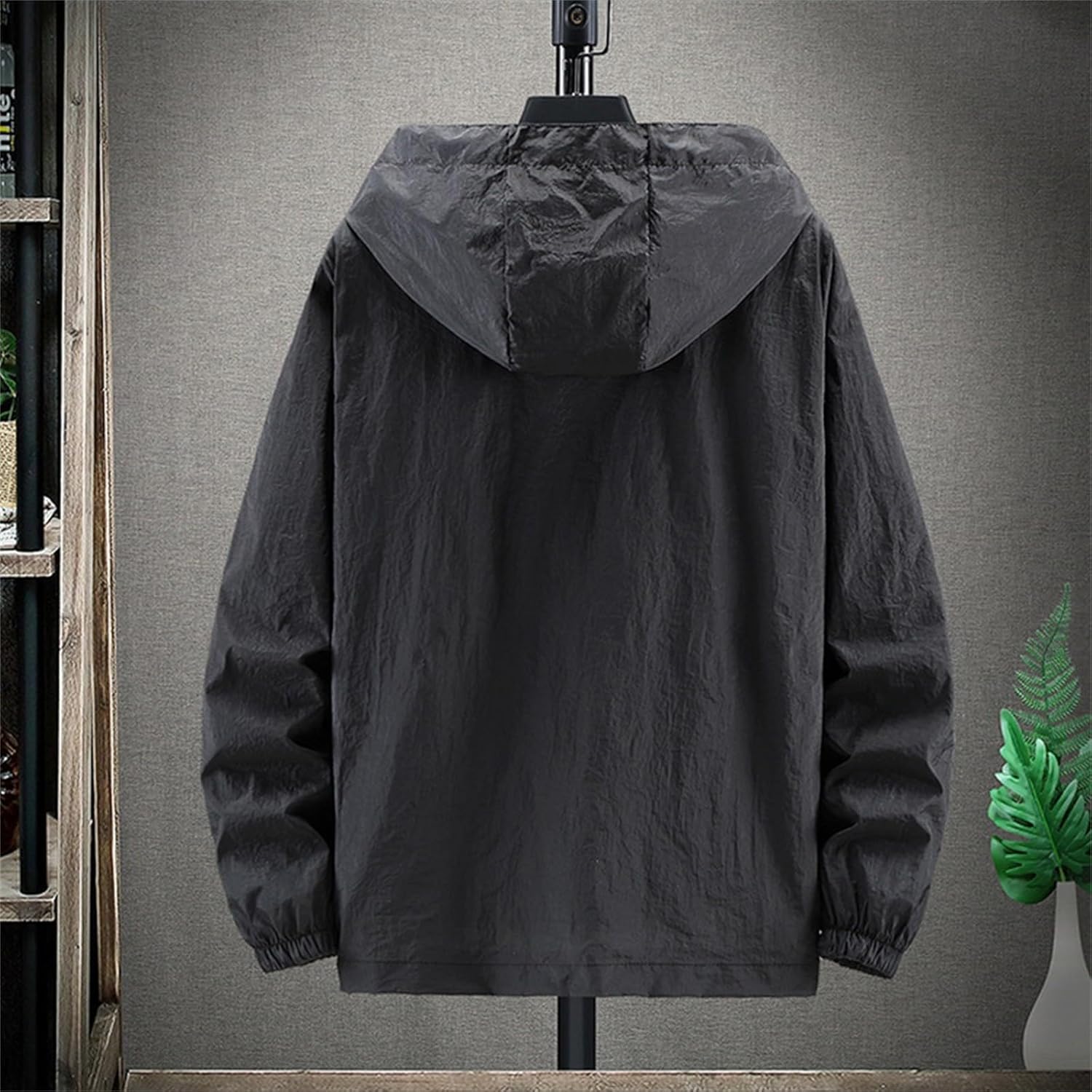 Men's Full Zip Hoodies for Casual UPF 50+ Jackets Trendy Comfort Rash Guard Hooded Walking Hiking Windbreaker