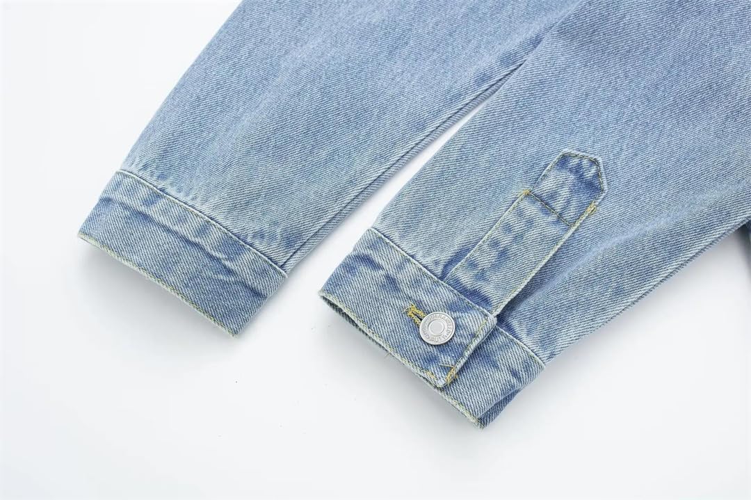 Women's Lapel Jacket Pocket Loose Fit Spring Casual Outerwear